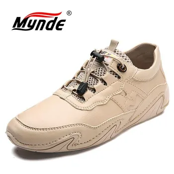 

Breathable Leather Men's Shoes Men Loafers Classic Octopus Casual Shoes Soft Driving Shoes Men Flats Walking Lace-Up Footwear