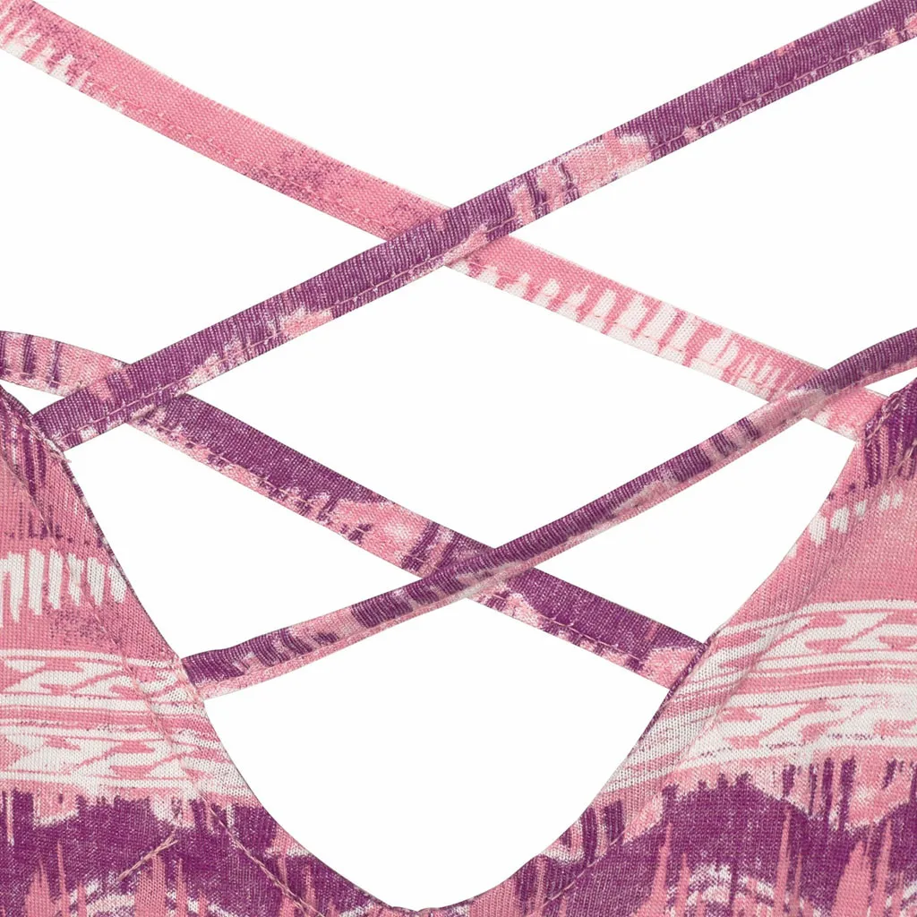 Новинка, весенне-летние топы, женские богемные топы без рукавов с v-образным вырезом и принтом, топы, футболка, топ, блузка, сорочка для женщин