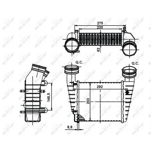 Радиатор интеркулера NRF 30138A