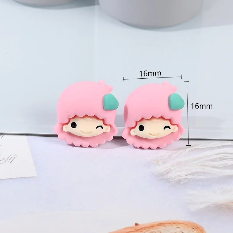 24pcs/Lot Mini Resin Bear Icecream Cupcake Flatback Cabochon Miniature Pattern Applique Ornament Craft DIY Earring Accessories