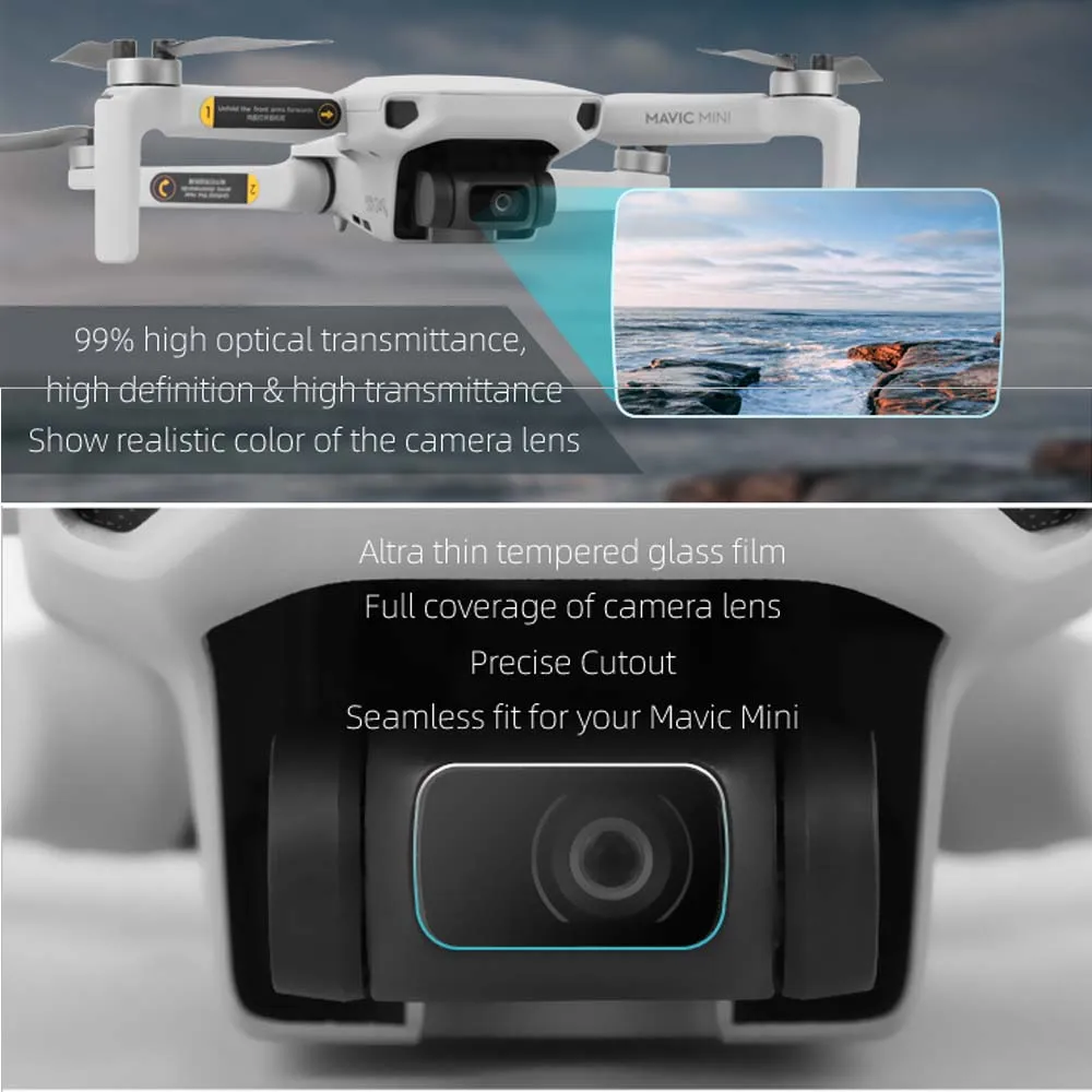 JINSERTA Защитная пленка для объектива DJI Mavic Mini 9H Закаленное стекло пленка против царапин Защита экрана для Mavic Mini АКСЕССУАРЫ