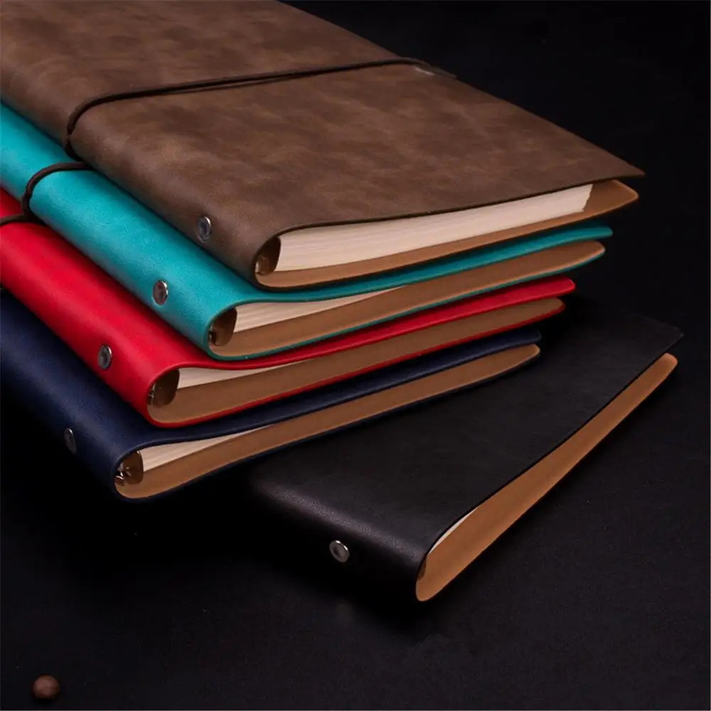 Pu Leather Note Book Cover Spiral Notebook A5 Planner Organizer Notebook Travel Journal Diary 6 Ring Binder Stationery M17F Pu Leather Note Book Cover Spiral Notebook A5 Planner Organizer Notebook Travel Journal Diary 6 Ring Binder Stationery M17F
