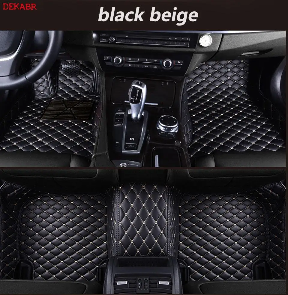 

dekabr leather car floor mats for Audi Q7 2006 2007-2014 2015 2016 2017 2020 Custom auto foot Pads automobile carpet covers