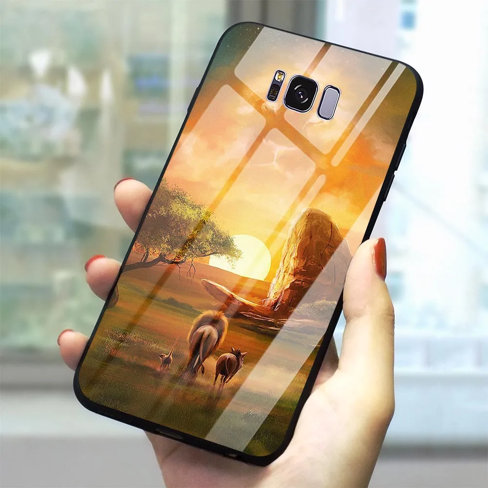 Чехол для телефона Samsung Note 8 чехол из закаленного стекла 9 S7 Edge S8/S9 Plus S10 A10/20/30/40/50/60/70