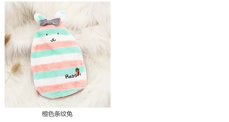R0055 Plush Hot Water Bag Water Injection Explosion-Proof Irrigation Mini Cute Hand Warmer Women's Warm Stomach Students Hot Wat