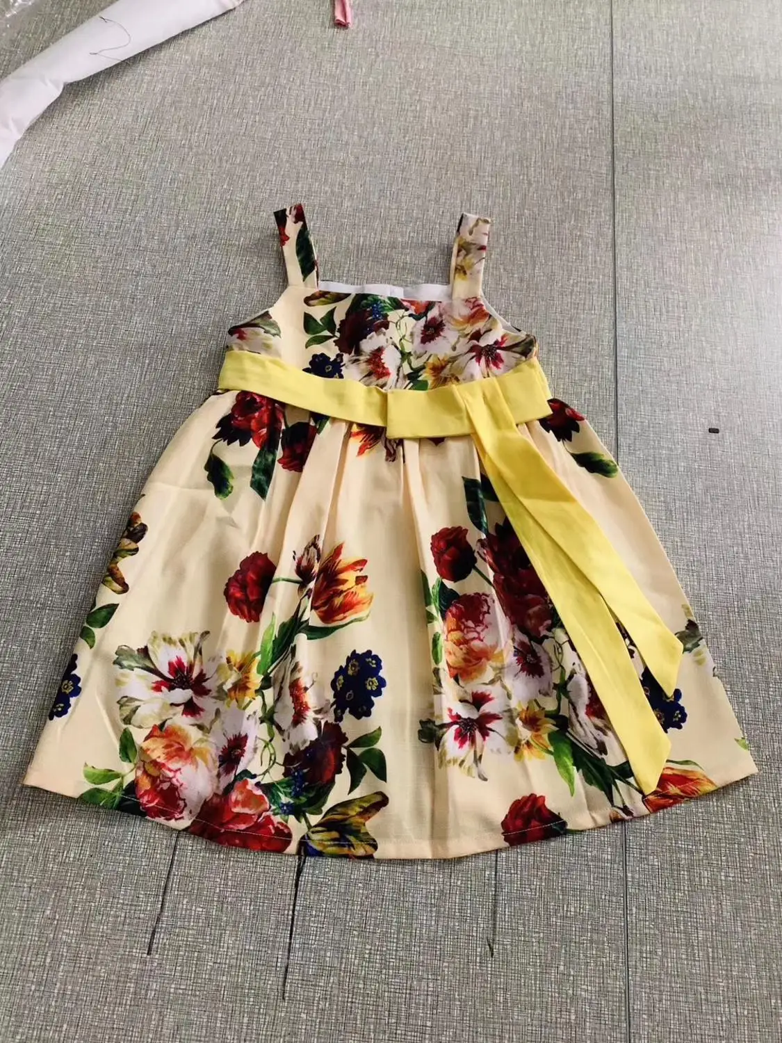 Платье с принтом для маленьких девочек на весну-лето, платья для маленьких детей 3-6m 6-9m 9-12m 12-18m 18-24m