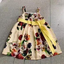 Платье с принтом для маленьких девочек на весну-лето, платья для маленьких детей 3-6m 6-9m 9-12m 12-18m 18-24m