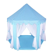 Шестигранный Коврик для детей игровой домик Игровая палатка напольная Подушка-коврик, детская комната Домашний Декор(синий, 55,12x47,24 дюйма