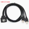 Bochara Dual USB3.0 USB2.0 Male to Female Flush Mount Panel Dashboard Cable Shielded For Car Motorcycle 1m 2m ► Photo 3/6