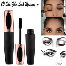 

4D silk fiber mascara waterproof and easy to dry natural soft long eyelash makeup mascara black thick eyelash cosmetics Fastdeli