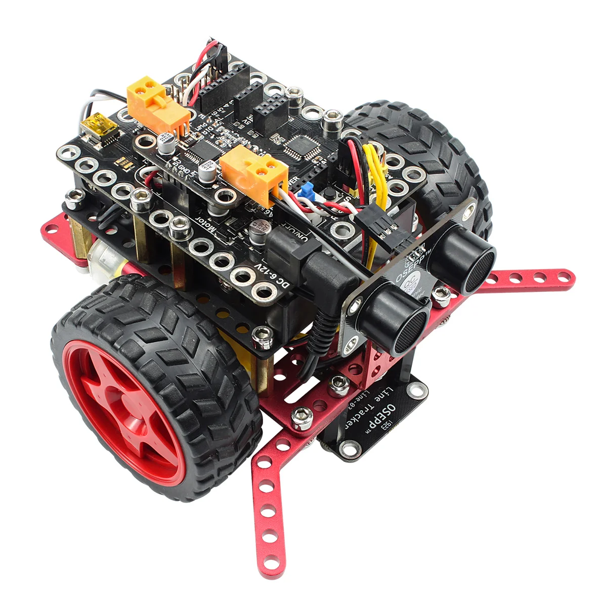 RoboPro Robotic Basics Kit For Arduino Line Tracker Obstacle Avoidance Sumo drag drop Programming Educational Stem