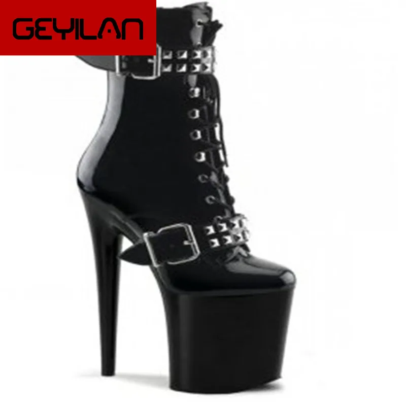 

The new style willows belt buckle handsome knight boots 20cm high and high fine heel shoes, waterproof stage Dance Shoes