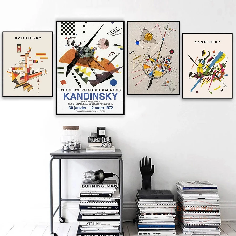Французские выставочные плакаты и принты Kandinsky настенное искусство картины на