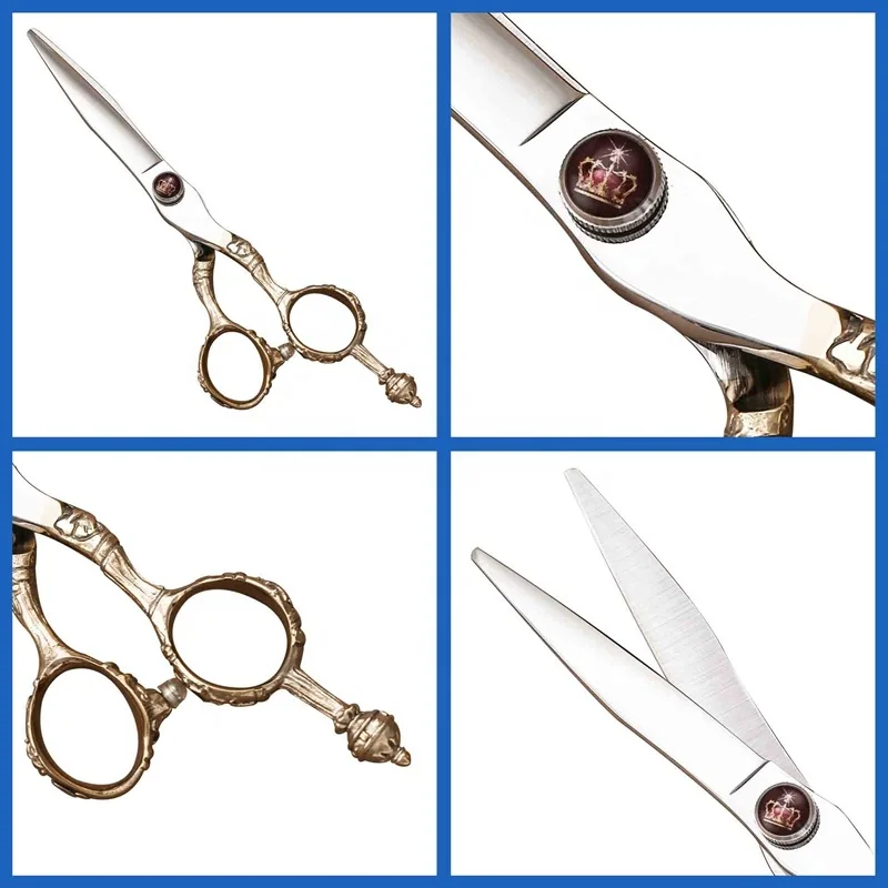 Tesouras de Corte do Salão Polegada Atacado Inoxidável Cabelo Japonês Conjunto Tesoura 6 440c Aço 5 de corte do salão cabelo japonês conjunto tesoura