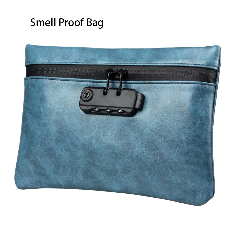 

Smell Proof Bag Travel Portable Storage Bag Stash Box with Password Lock Activated Carbon Odor Isolation Bag Deodorant Bag