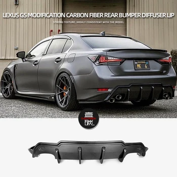 

Carbon Fiber Car Rear Bumper Diffuser Lip Spoiler for LEXUS GS Modification Texture Bright 2017-2019