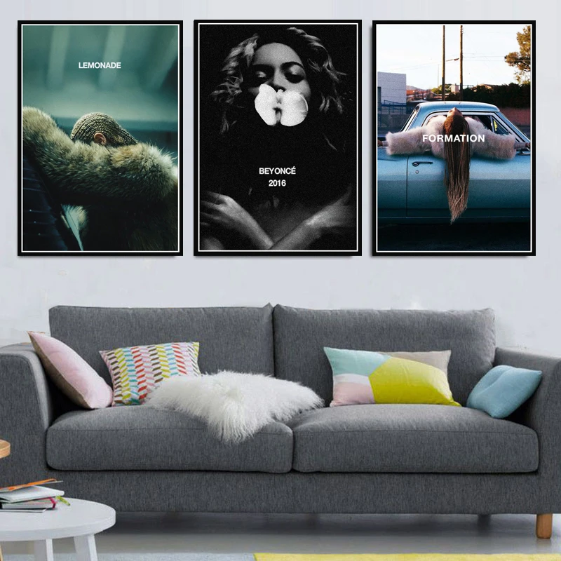Плакатный принт лимонад Бейонсе музыка поп-звезда альбом Искусство Холст Картина Холст настенные картины для гостиной домашний декор