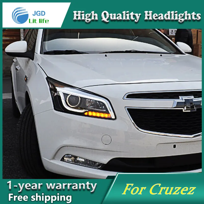 Стайлинг автомобиля фары для Chevrolet Cruze 2015 светодиодные Revo LED DRL H7 D2H Hid Bi Xenon Beam|angel