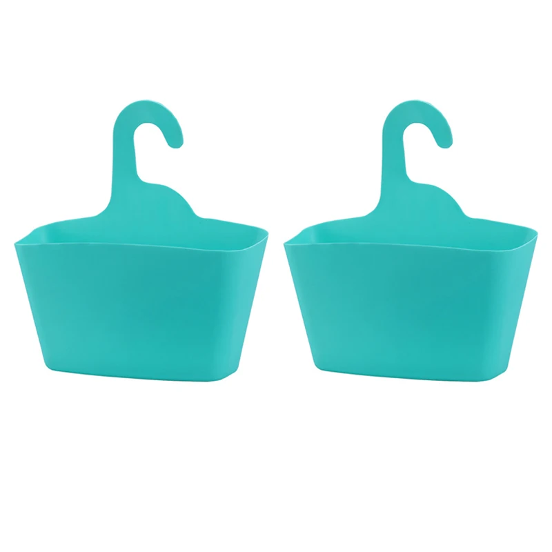 2 шт. пластиковый душ висячий Caddy Органайзер корзина для хранения для Ванной Душа, чтобы держать шампунь кондиционер для мытья тела LB - Цвет: blue green