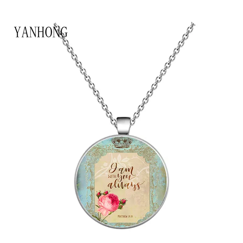 Новые Библейские стихи ожерелье стеклянный купол кулон s Цитата Писания