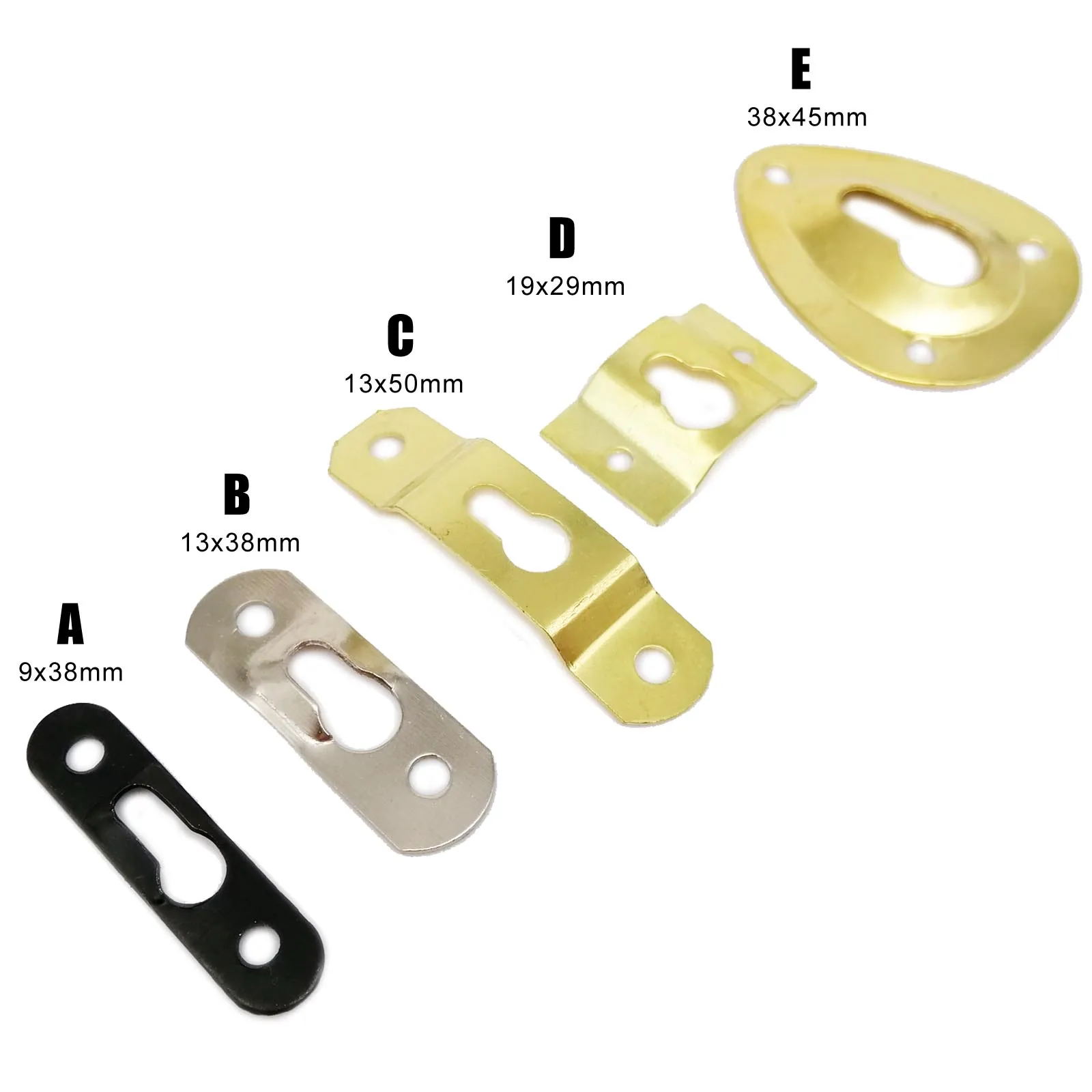 Black Silver Golden Hanging Picture Photo Frame Hanger Art Work Oil Painting Mirror Hook With Screws 10/25pcs 5 types