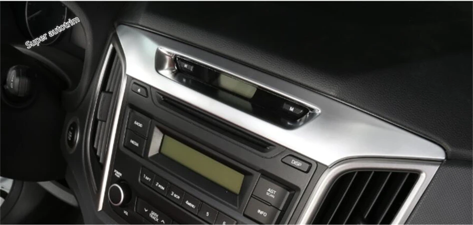 

Lapetus Dashboard Sequins Decoration Strip Lid Cover Trim Fit For Hyundai Creta IX25 2015 - 2018 ABS Pearl Chrome Accessories