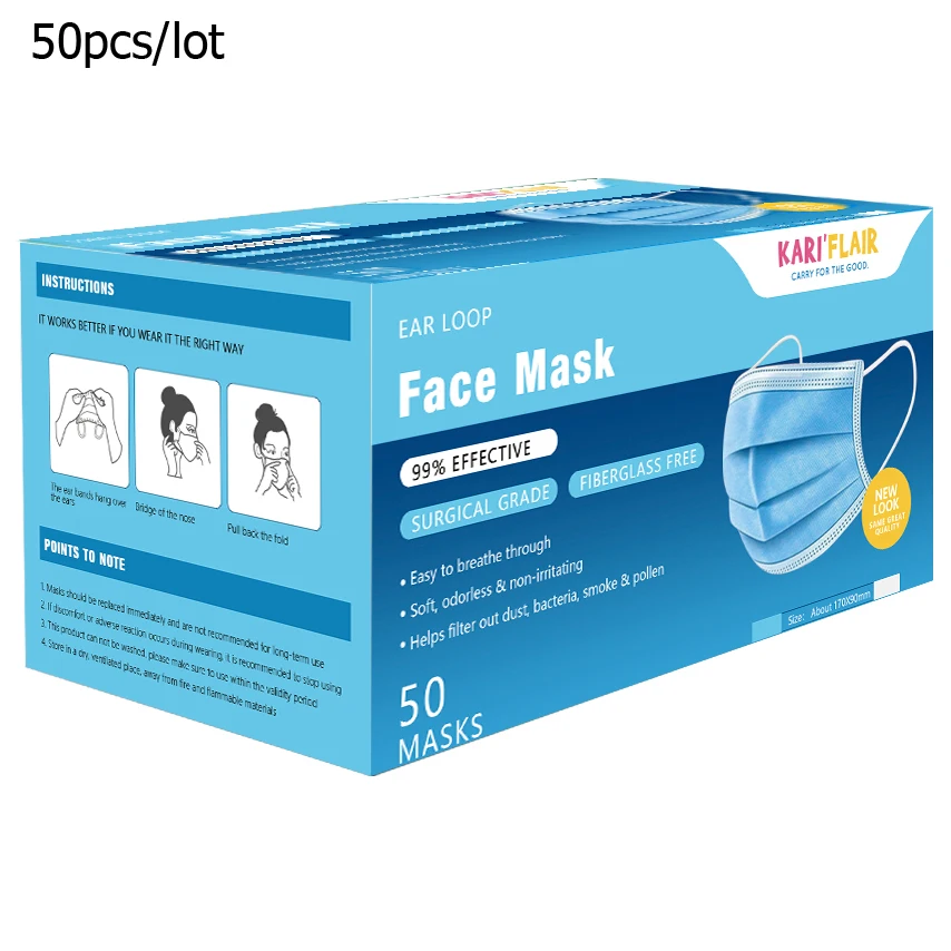 

Disposable Medical Mask Medical Mouth Nose Korean Filter Mask Skin-friendly Material In-stock Surgical Mask Gasket Nonwoven