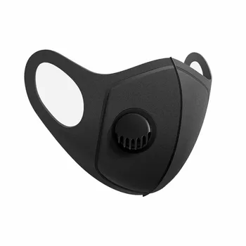 

3Pcs/Set Black Color Sponge Mask For Women PM2.5 Breathing Filter Valve Face Masks Reusable Mouth Cover Anti Fog Haze Respirator