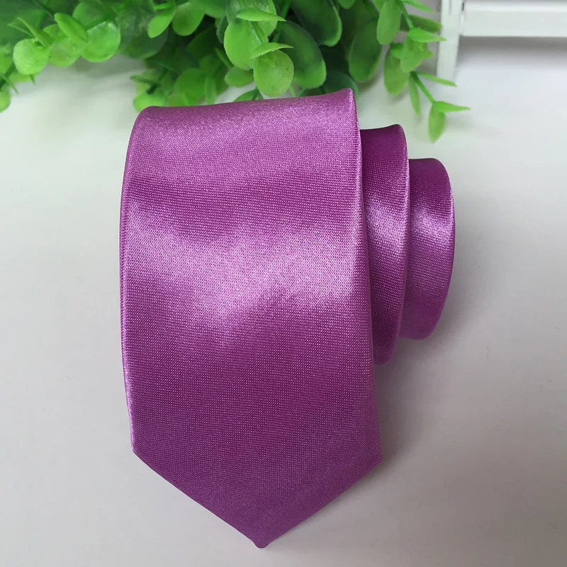 Necktie Мужские жаккардовые тканые одноцветные Свадебные банкетные вечерние галстуки, обтягивающие галстуки из полиэстера 5 см, шелковые атласные деловые галстуки - Цвет: Necktie