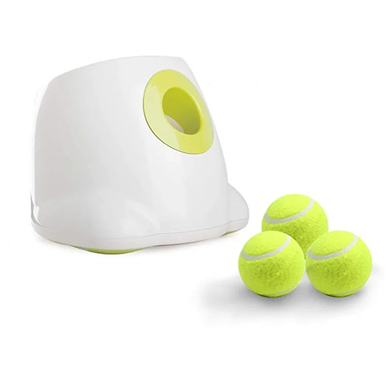 

Dog pet toys Interactive Tennis Launcher Automatic throwing machine pet Ball throw device Section emission with 3 balls