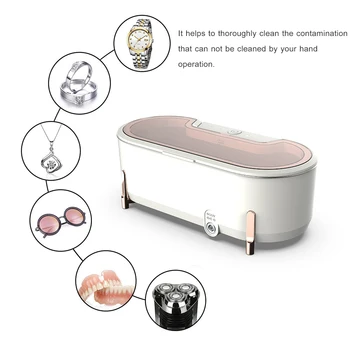 

Ultrasonic Cleaner Portable Household Ultrasonic Cleaning Machine Wash Machine with Timer Auto Shutdown 4 Modes