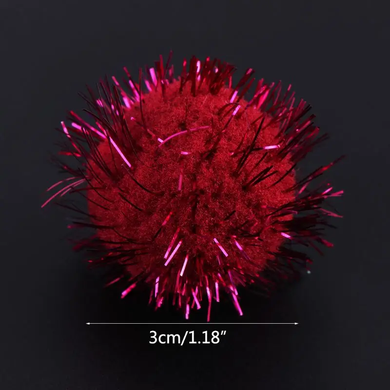 100 шт 30 мм Мини пушистые мягкие помпоны блестящий шар ручной работы детские игрушки DIY товары для шитья и рукоделия смешанные цвета 72XC