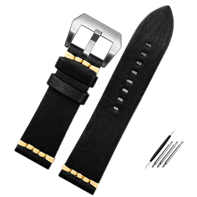 Handmade Vintage Genuine Leather Watchband Pa-ne-rai  T-u-dor 18mm 20mm 22mm 24mm Watch Band Wrist Bracelets Cowhide Straps