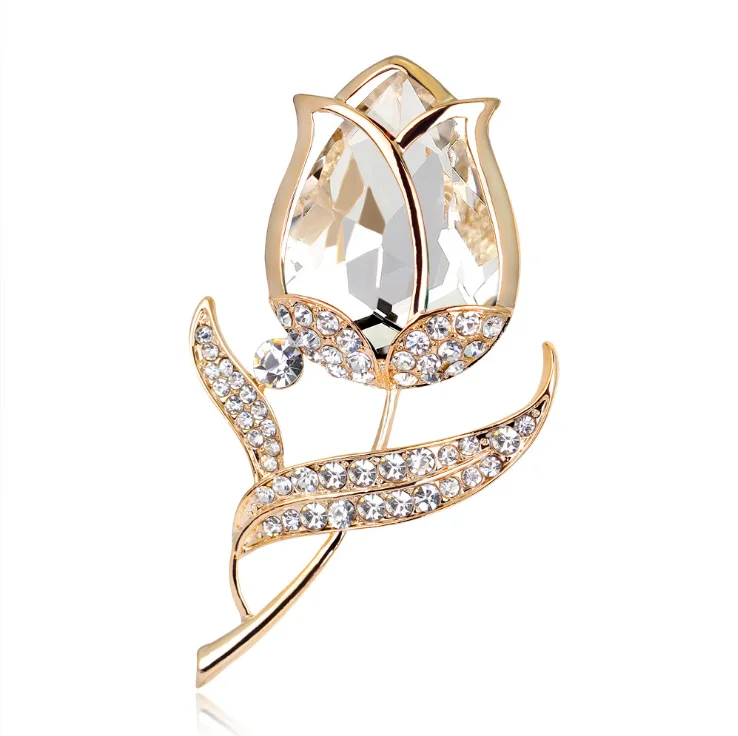 YLWHJJ brand NewCorsage Fashion Flower Rhinestone Women Brooch
