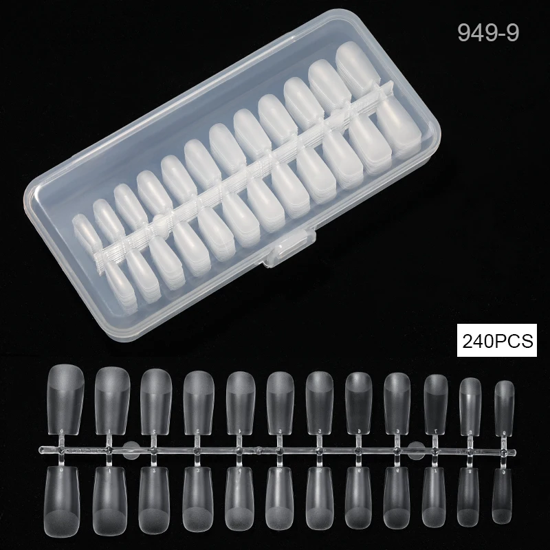 HNUIX 240pcs Long Coffin False Nails Ballerina Nail Tips Full Cover Acrylic Clear Nails Natural False Nails For Gel Nails tool HNUIX 240pcs Long Coffin False Nails Ballerina Nail Tips Full Cover Acrylic Clear Nails Natural False Nails For Gel Nails tool
