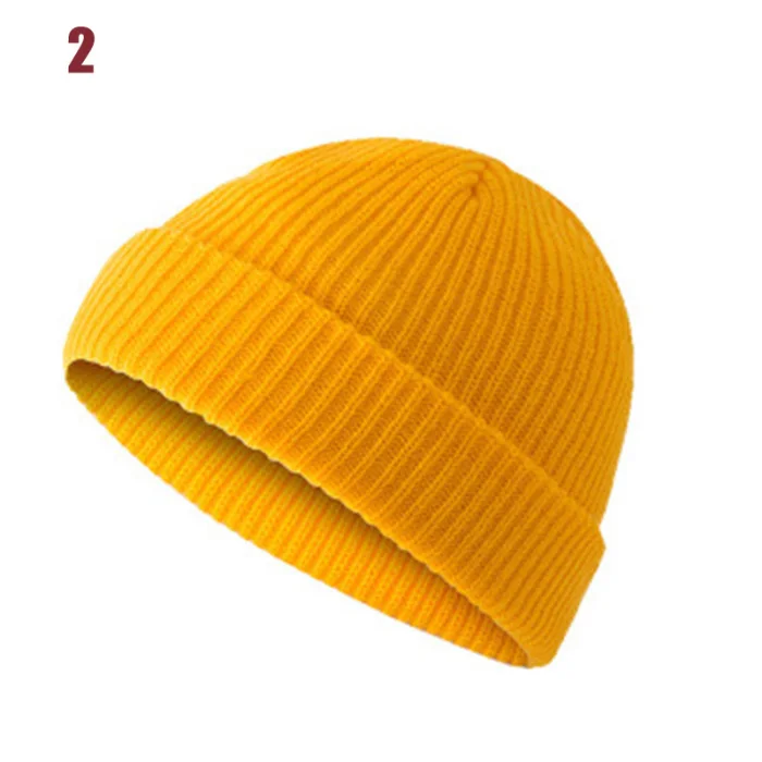 Модные однотонные мужские зимние вязаные шапки Теплые эластичные Мягкие стильные Лыжные шапки QS888