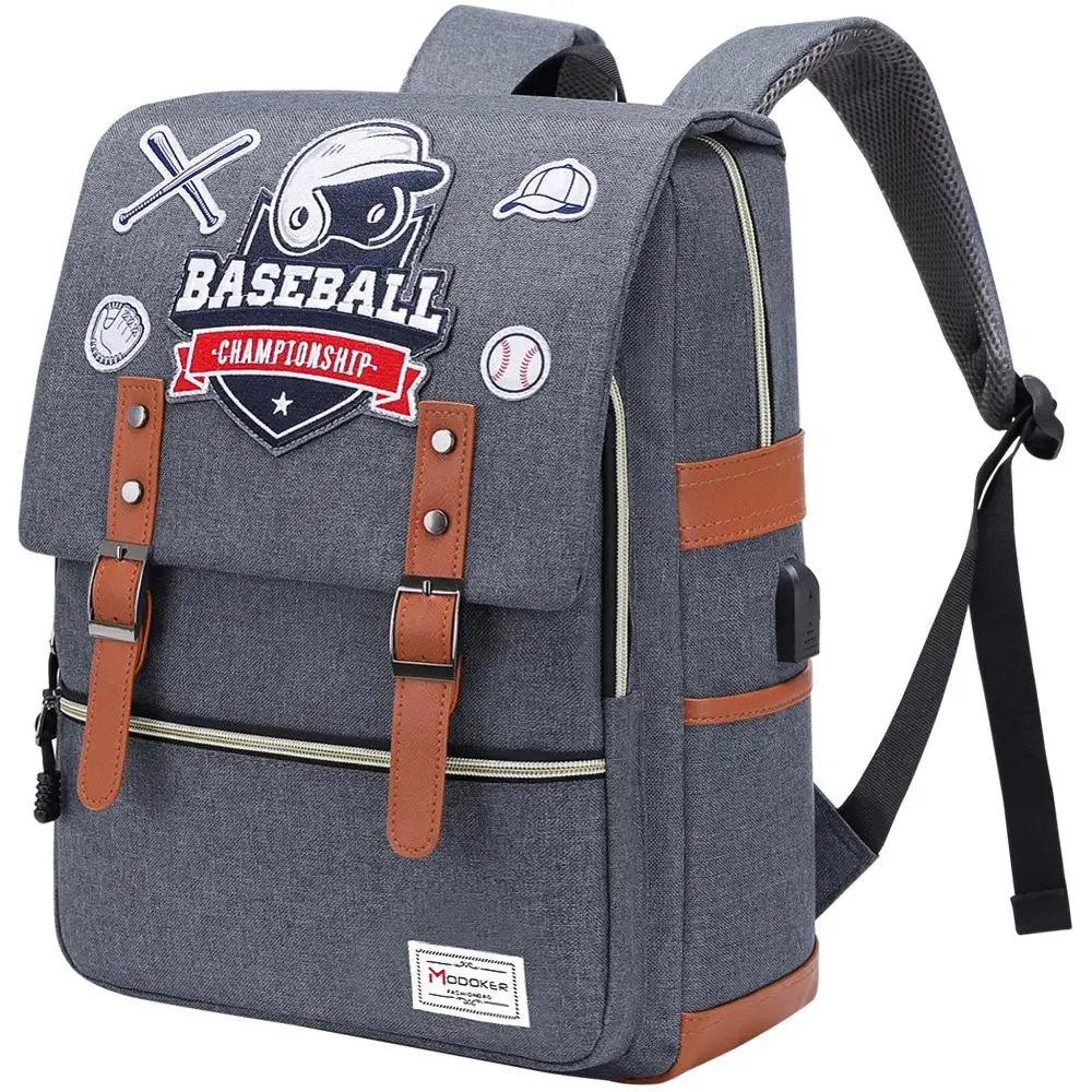 

Baseball Vintage Laptop Backpack Sports College Classy Chic Rucksack