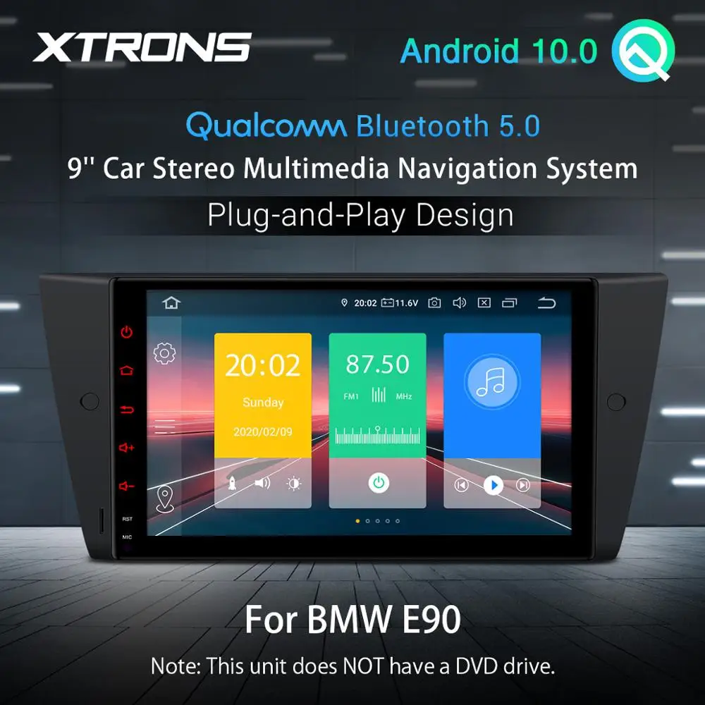 Автомобильный мультимедийный плеер XTRONS стерео проигрыватель на Android 10 0 с 9