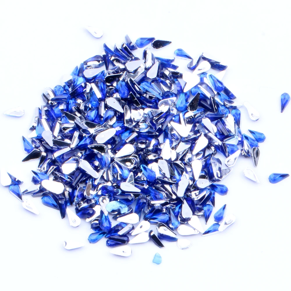 09 blue 2*4 мм капли воды 40 г 10000 шт Стразы для украшения ногтей 3D не горячей фиксации украшения для ногтей плоские с оборота для дизайна ногтей - Цвет: 09 blue