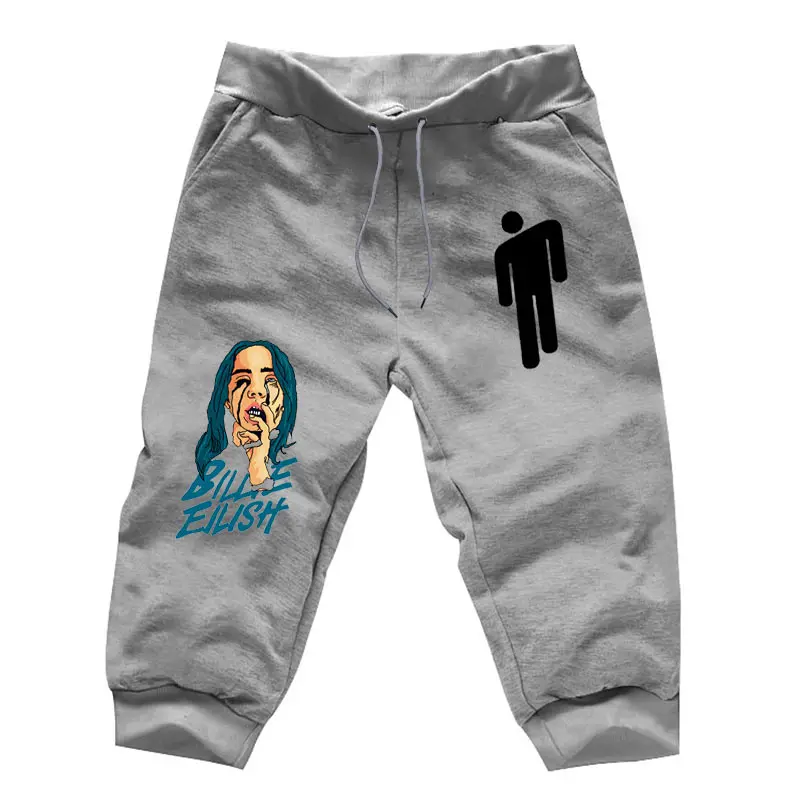 Billie Eilish/уличная одежда; укороченные брюки; сезон осень; Harajuku; 7 минут; брюки для мальчиков; модные спортивные брюки; мужские хлопковые шаровары
