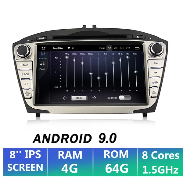 4G 64G IPS EKIY 8 ''2 Din Автомобильный мультимедийный плеер Android 9,0 для hyundai/IX35/TUCSON 2009- автомобильное радио DVD GPS навигация 4G+ 64G OBD2 Wifi - Цвет: 4G 64G IPS