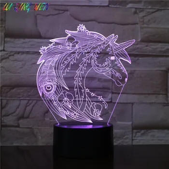 

Led Night Light Unicorn Usb Touch Sensor Room 7 Color Changing Decorative Lamp Children's Kids Baby Gifts Table Lamp Unicorn
