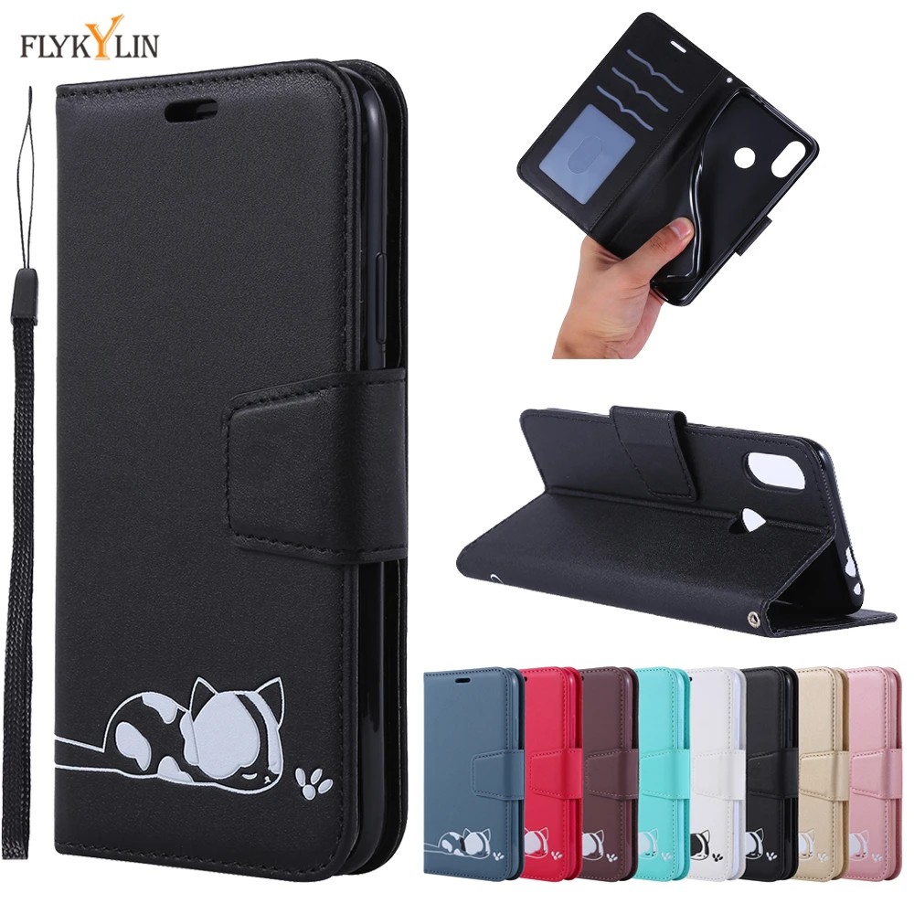 Кожаный чехол для Fundas Xiaomi Redmi Note 7 Pro 6 Note7 с откидной крышкой и бумажником чехлы
