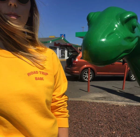 ROAD TRIP BABE свитшоты Женские Унисекс модные забавные графические цитаты весна осень Винтажный стиль пуловеры Забавные топы наряды подходят