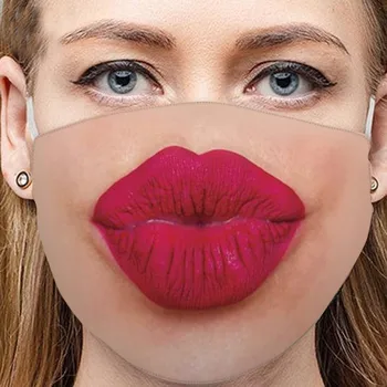 

Mascarilla Unisex 3D Creative Funny Print Outdoor Mask Cotton Washable Reusable Face Mask Adjustable Earloops Maske Masque