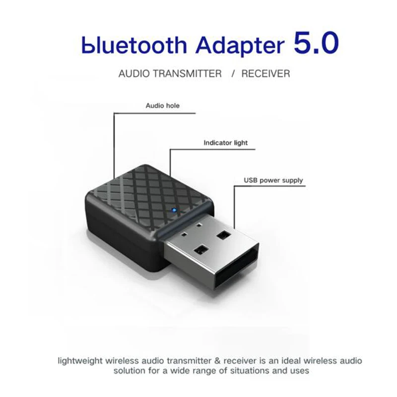Беспроводной bluetooth-передатчик аудио bluetooth-приемник USB 5,0 Bluetooth адаптер для телефона ПК стерео аудио музыкальный адаптер A2DP