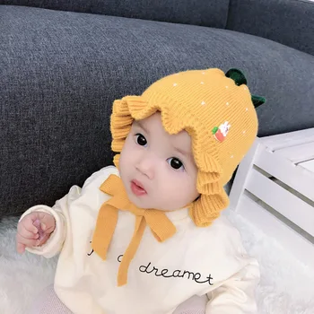 

Warm Autumn winter cartoon rabbit hat set Winter Baby Girl Warmer Scarf Hat Cartoon Design Infant Collar Scarves Set