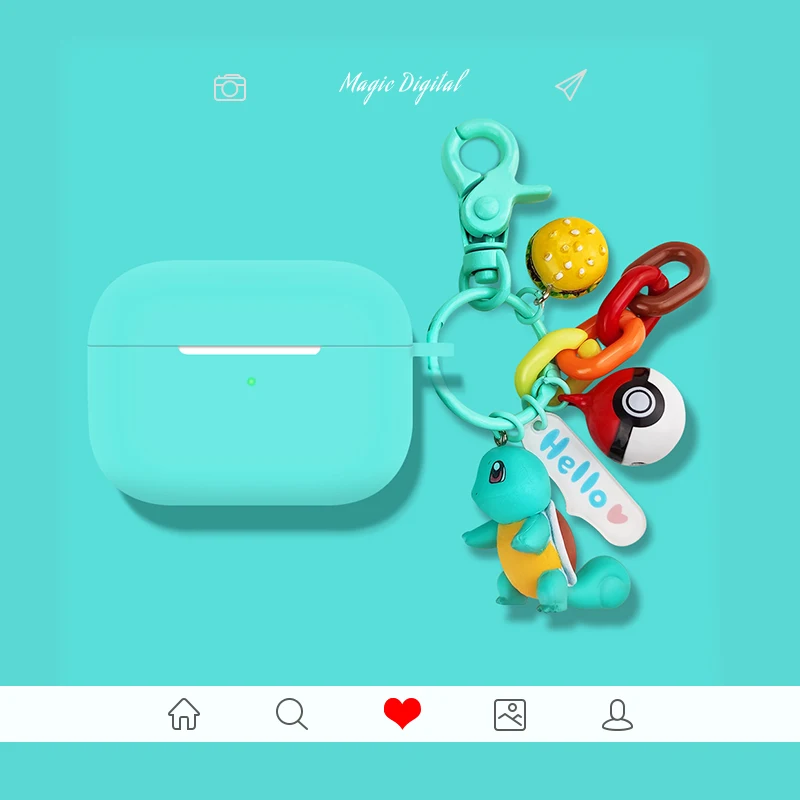 Силиконовый чехол для airpods pro, брелок для ключей Cas cartoon Charlie, коричневая собака, беспроводная bluetooth-гарнитура, зарядная коробка для Airpods 3, чехол - Цвет: 09