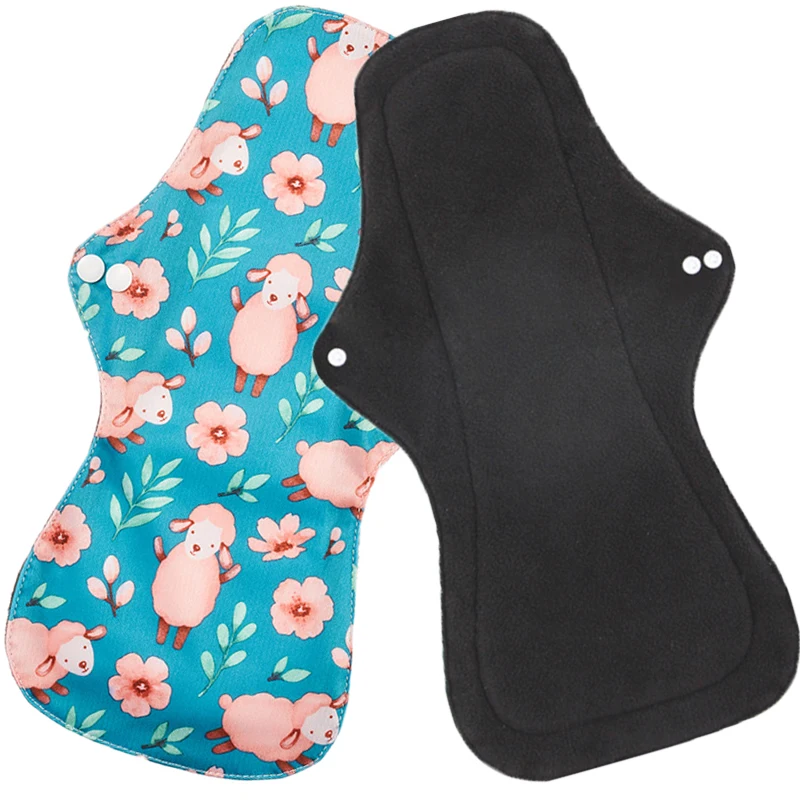 1pc heavy Flow Women Reusable Menstrual Pads Waterproof Hygienic pads washable sanitary pads with wings 18.5*32.5cm
