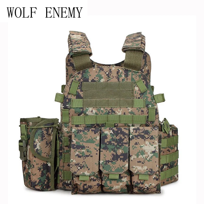 Военный тактический жилет для военных учений Охотничий Жилет с системой Молле
